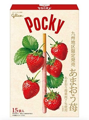Ezaki Glico Giant Pocky Amaou Strawberry 15 Packungen [direkt aus Japan]