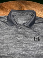 Under Armour The Playoff Polo Shirt Men's Size Small Gray Short Sleeve
