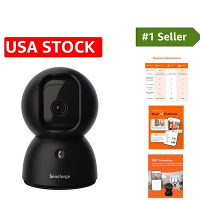 360° Pan & Tilt Home Security Camera - AI Human Detection with 2.5K Clarity