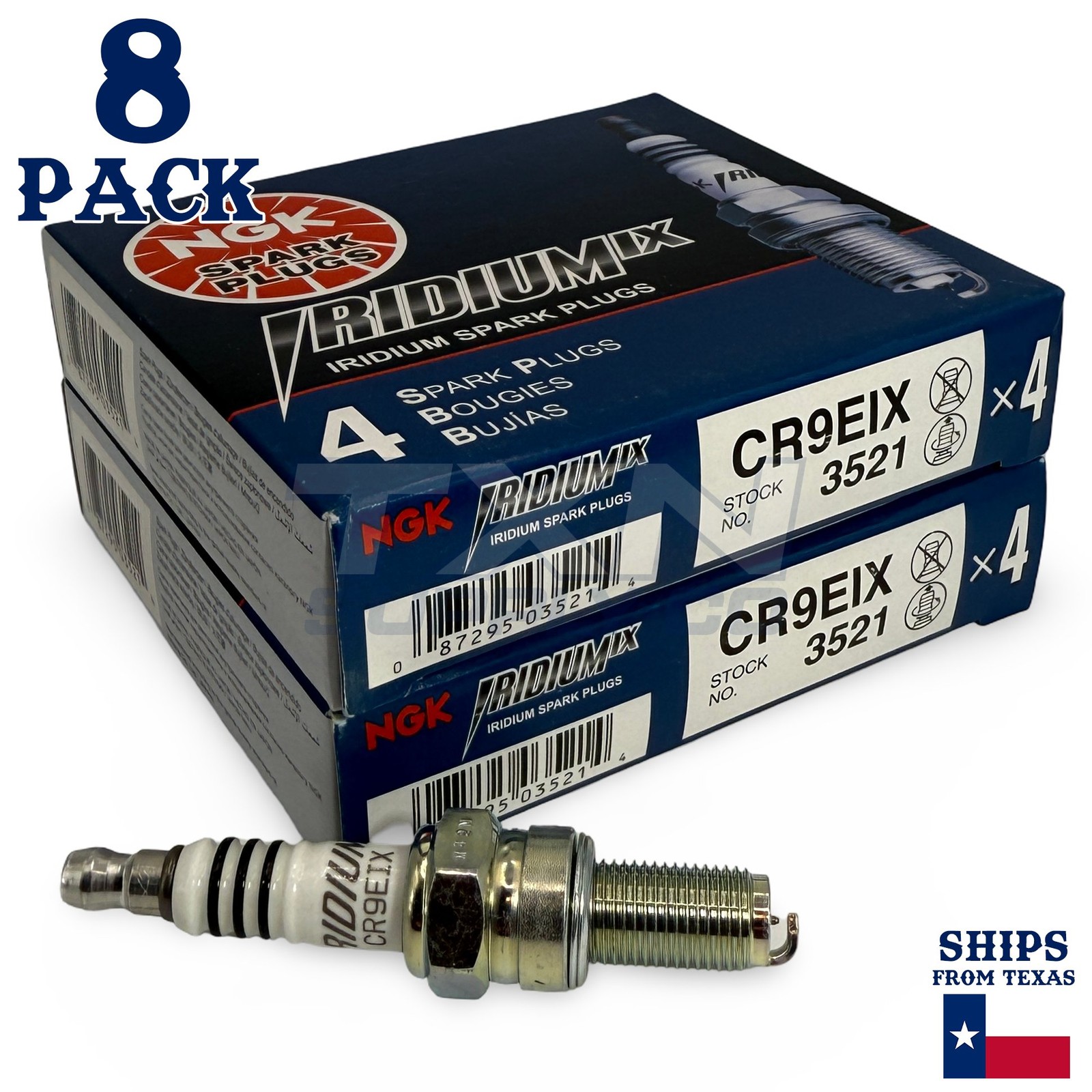 8 Pack NGK Iridium IX 3521 Spark Plugs CR9EIX
