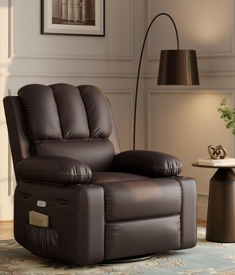 Power/Manual Recliner Chairs Heat & Massage PU Leather Home Theater Seating US