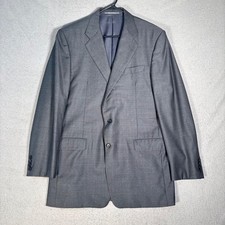 Hickey Freeman 2 Pc Suit Mens 42 Long Loro Piana Super 130's Wool Madison Gray