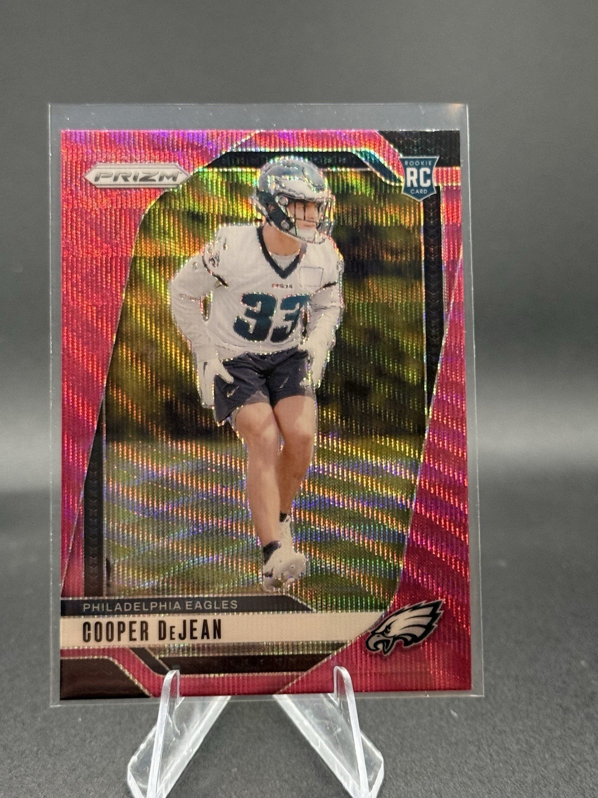 2024 Panini Prizm - Rookies Cooper DeJean #321 Pink Wave Prizm (RC)