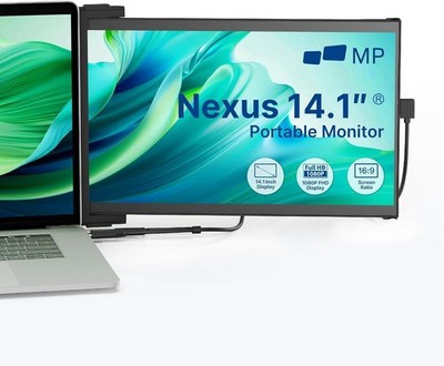 Portable Monitor - 2026 Mobile Pixels Nexus 14.1'' Laptop Screen Extender