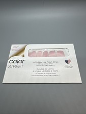Color Street Nail Polish Strips BLUSHING IN FLUSHING Pink Glitter FREE SHIP