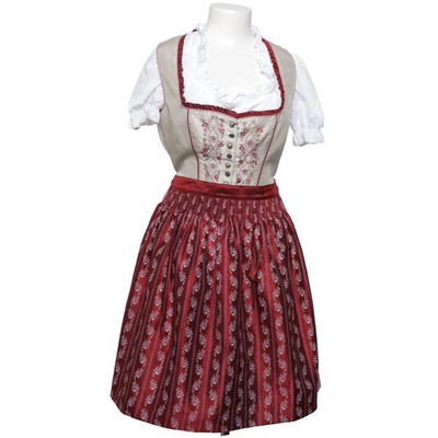 Spieth & Wensky, Dirndl, Größe: 40, Rot/Weiß/Beige #qc4