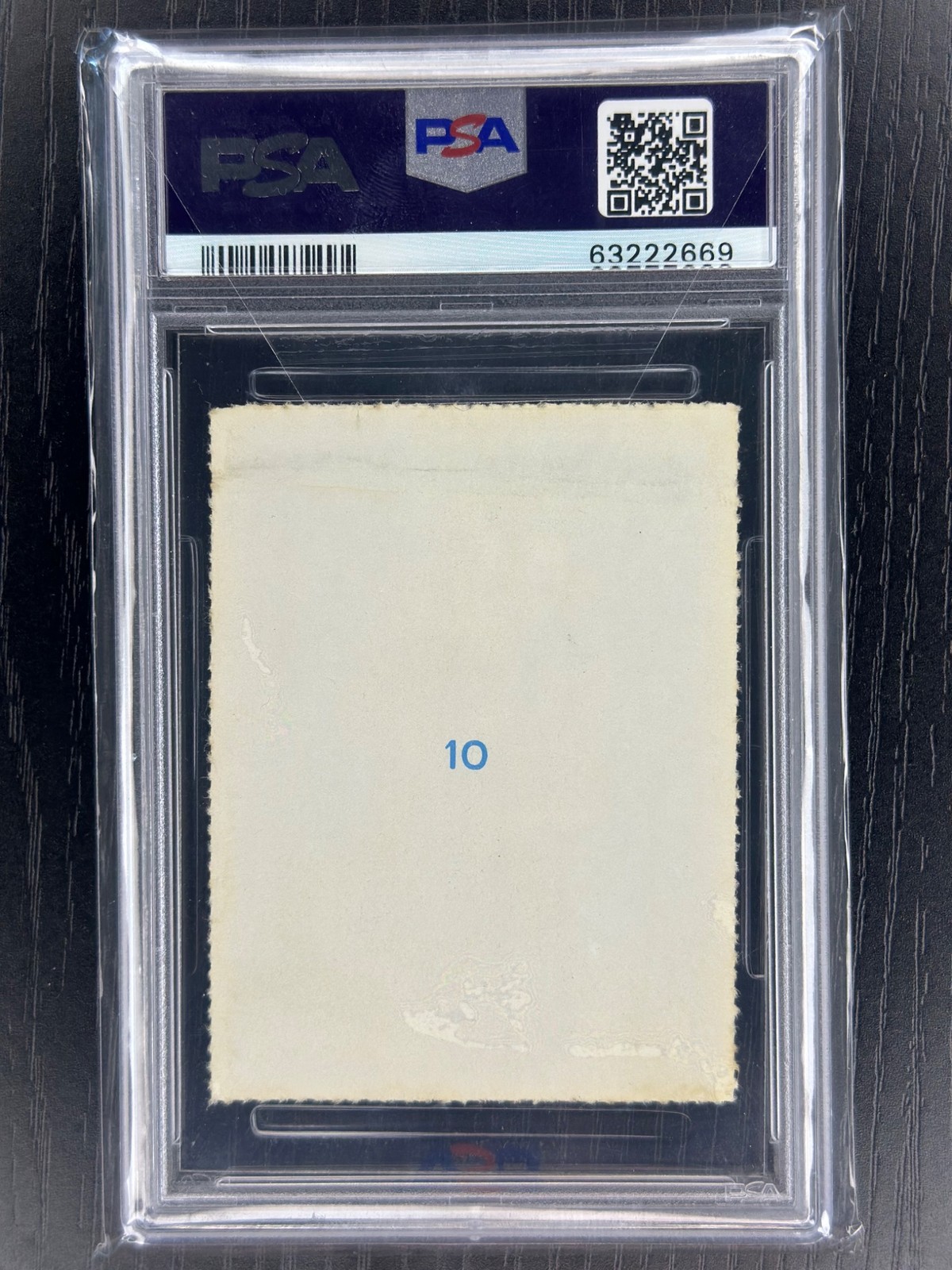 1958 Editora Aquarela Ltda Pele 10 Blue Number Perforated PSA 1 Rookie RC Brazil view 2