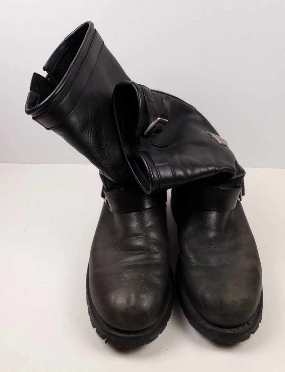 Buckle Biker Black Boots for Men for sale | eBay