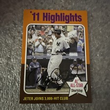 2019 Topps Archives 1975 Design Derek Jeter #311 HOF 2011 Highlights 3000 Hits