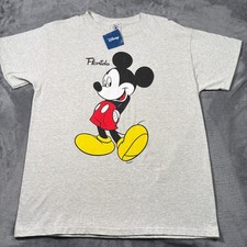 Vintage Disney Mickey Mouse Florida Delta T-Shirt Mens Large Heather Gray NWT