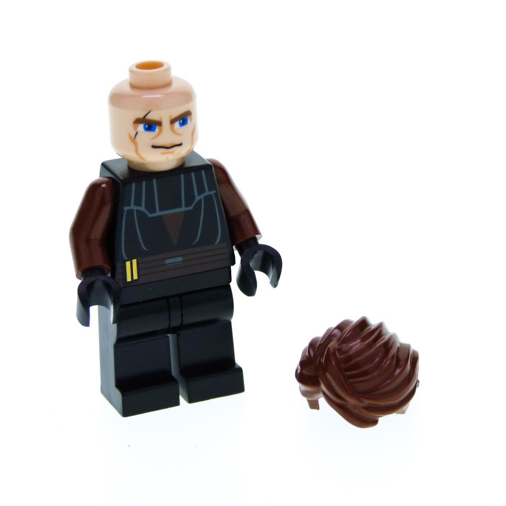 1X Lego Minifigure Star Wars Anakin Skywalker Black Vest 7675 8037 SW0183