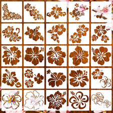 Hibiscus Stencils Flower Stencil 6Inch Tropical Flower Drawing Templates Hawaii