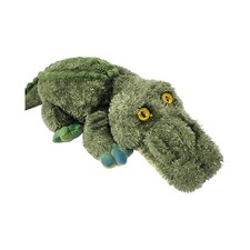 Aurora Green Alligator Plush Toy Stuffed Animal Yellow Eyes Realistic