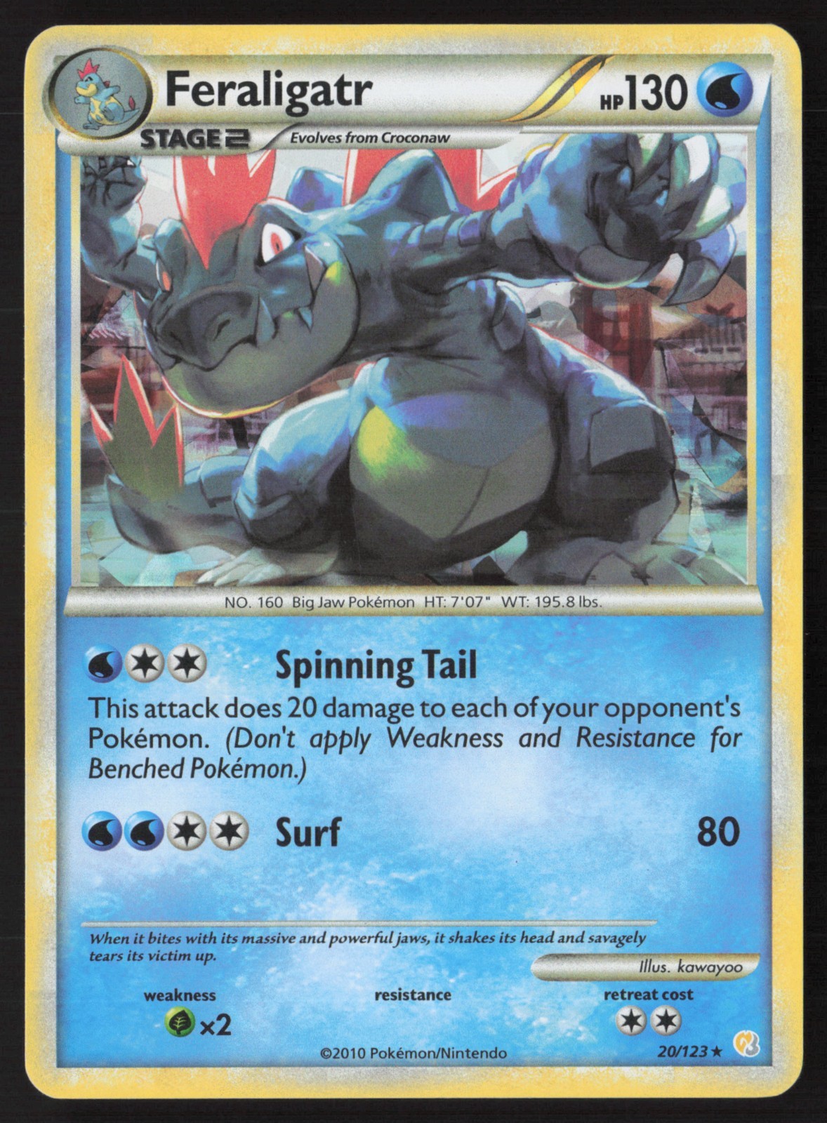 Pokémon TCG | Feraligatr 20/123 | HeartGold & SoulSilver | Lightly Played