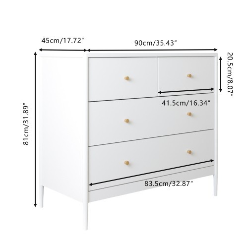 Living room storage cabinet 4-drawer dressing table, suitable for bedside tables