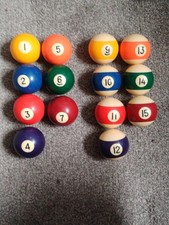 ⚡ SINGLE ⚡VINTAGE POOL BILLIARD BALL 2in 2 Inch 50mm 5cm SPOTS STRIPES REPLACE 