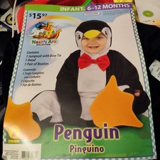 Rubies Baby Infant 4 Piece Penguin Halloween Costume Size 6-12 Months NEW
