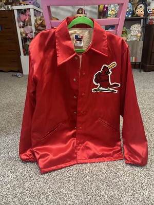 Vtg 80s St Louis Cardinals Satin Jacket Felco  Mens Medium USA RARE VGUC