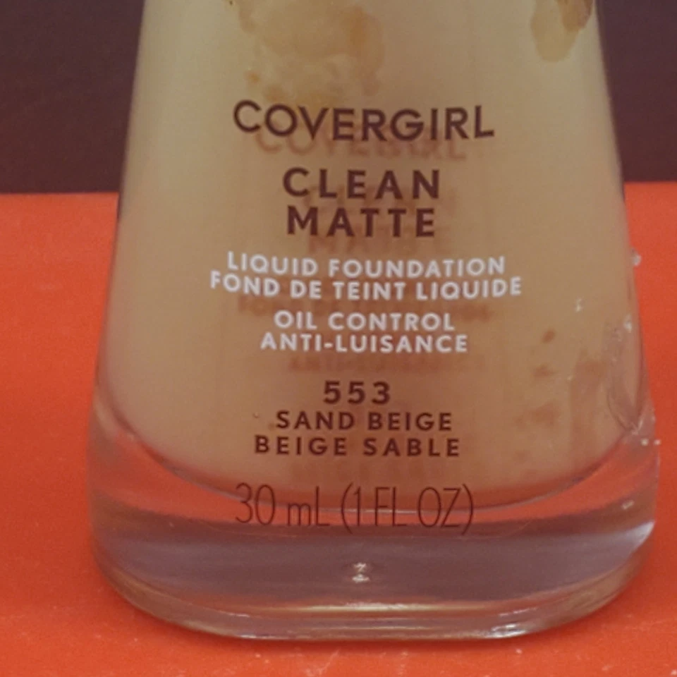 Covergirl Clean Matte Liquid Foundation Sensitive Skin #553 SAND BEIGE 1 Fl Oz - Image 2 of 4