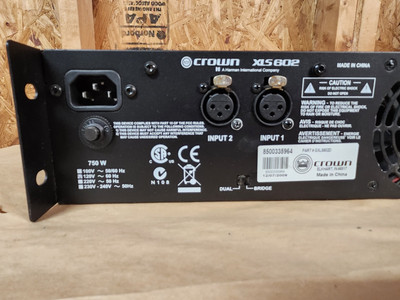 Used Crown XLS 602 Power Amplifier Powers up Rack Mount Parts