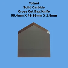 Totani Cross Cut Bag Knife - Solid Carbide - 55.4 X 49.86 X 1.5mm