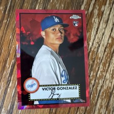 2021 Topps Chrome Platinum Victor Gonzalez #111 Red Atomic Refractor /100 Rookie