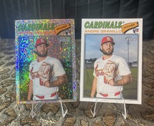 2026 Topps Heritage Andre Granillo Silver Sparkle + Base RC #32 Cardinals