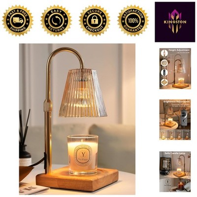 Gold Dimmable Candle Warmer with Adjustable Height: Ideal for Home & Gifting