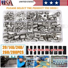 140/280pcs Wire Ring Copper Terminal Lugs SC Battery Welding Bare Connectors Kit