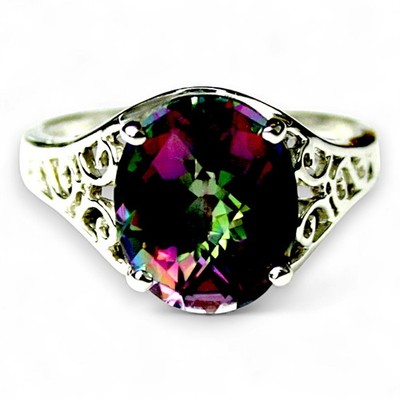 Mystischer Feuertopas 925 Sterling Silber Damen Ring SR057