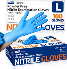 Medical Soft Max  Nitrile Exam Gloves, 100 Count Latex-Free Powder-Free Non-Ster
