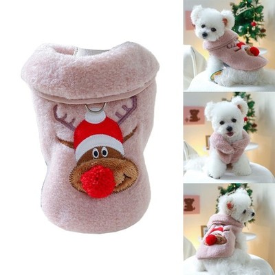 Cute Pet Christmas Waistcoat Easy Wear Dress-Up Reindeer Costume Festival Suit