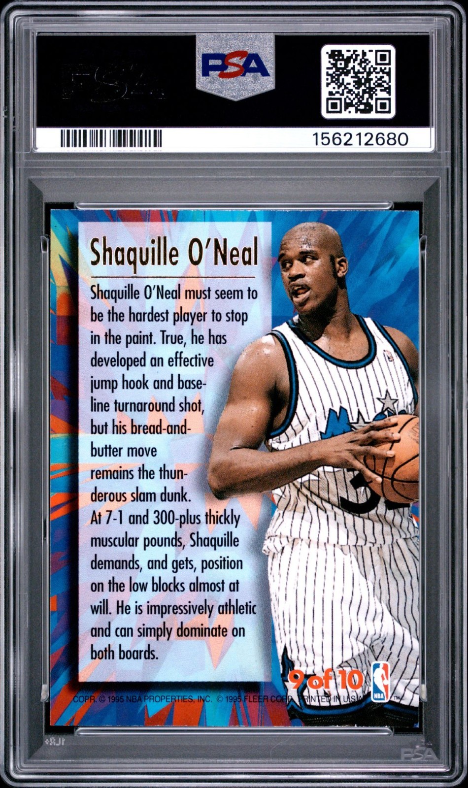 1995 FLEER ULTRA POWER SHAQUILLE O'NEAL GOLD MEDALLION #9 PSA 8 NM-MT RARE view 3