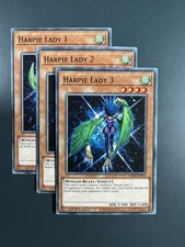 Yugioh - Harpie Lady 1 , 2 , 3 Playset - Common - LDS2 - 1st 