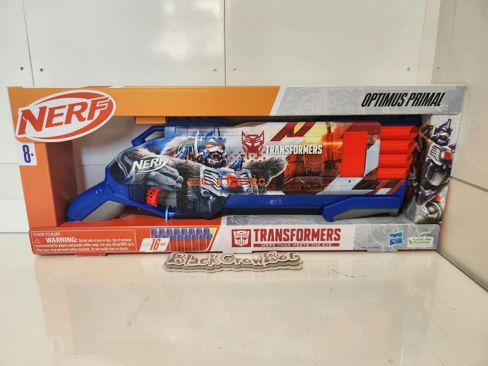 TRANSFORMERS OPTIMUS PRIMAL NERF BLASTER 16 Darts HASBRO *BRAND NEW* IN HAND - Image 2 of 4
