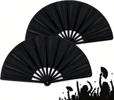 2 PCS Large Portable Folding Clacking Fans for Line Dancing - Boots on the Groun