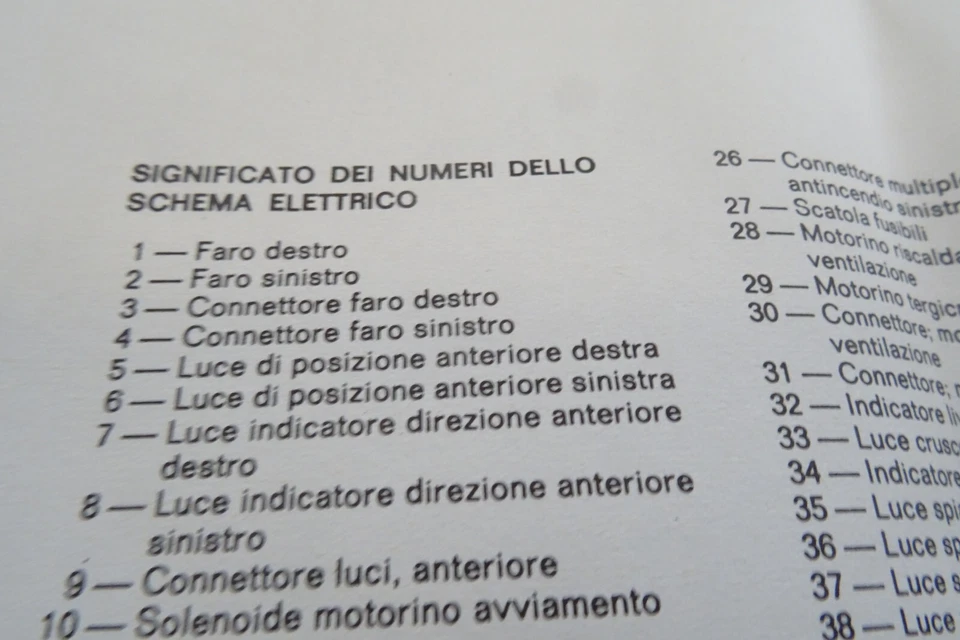 schema impianto elettrico Ford Escort GT  old car condizioni buone - Immagine 4 di 4