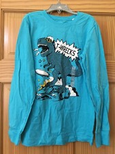New Carter's Dinosaur Boys Long Sleeve Shirt Top Blue