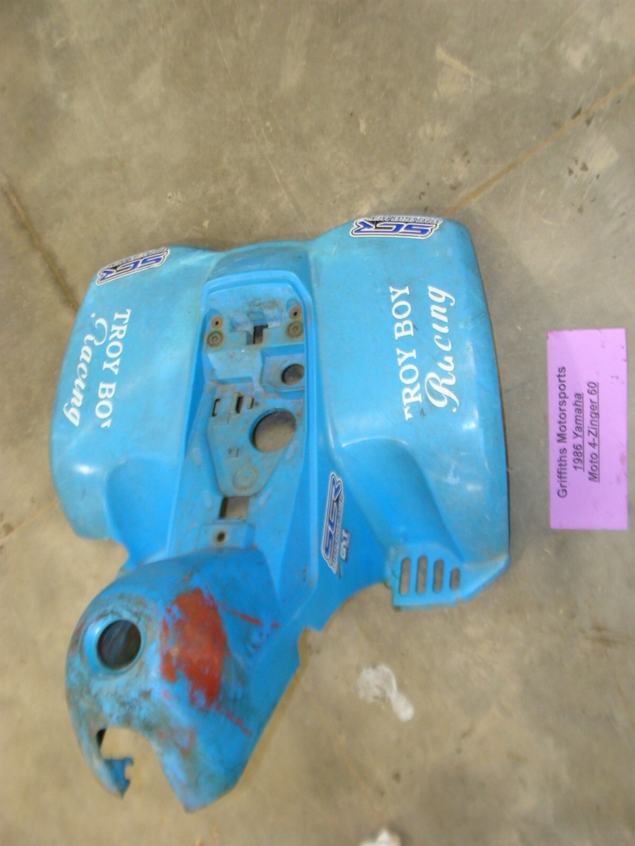 1985 YAMAHA Moto 4 ZINGER yfm60 YT tri rear fender mud guard blue