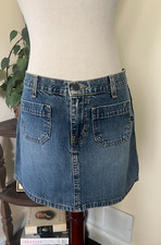 Vintage Y2K Abercrombie Fitch Denim Skirt sz 4 Front Pockets
