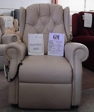 British Hand Made Dual Motor Leather Rise & Recline Chair Possible Delivery