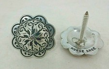 Jeremiah Watt Pair Conchos Wood Screw Saddle ...