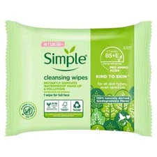 Simple Kind to Skin Biodegradable Face Wipes 25 wipes