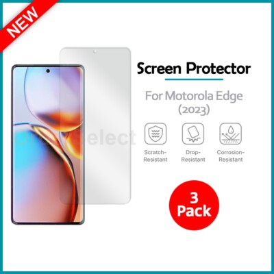 3-Pack LCD Clear HD Hydrogel Screen Protector for Android Motorola Edge (2023)