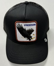 Goorin Bros The Farm SnapBack Trucker Hat FREEDOM Eagle Black Authentic NEW