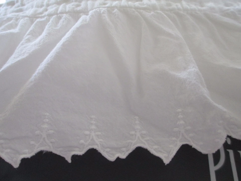 PIUBELLE PIU BELLE Portugal Algodón Encaje Volantes Blanco Matelasse Cobertor - REY Foto 2 de 4