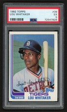 1982 TOPPS LOU WHITAKER #39 TIGERS GREAT SWEET LOU VINTAGE PSA 5 EXCELLENT