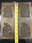 Farmhouse AMISH Carved Wooden BUTTER MOLDs Primitive Windmill Sailboats Seahorse — photo 10
