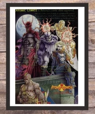 1992 Rebel Studios Dyna Pop Revolt Atomic Comics Framed Tim Vigil Comics Art 