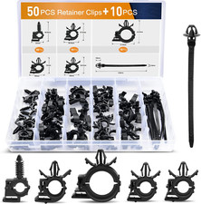 60Pcs Car Wire Loom Routing Clips Assortment - 6 Different Sizes Universal